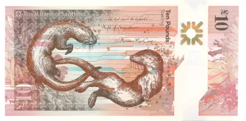 Scottish 10 Pound Royal Bank of Scotland Banknote Front Issued 2016
