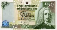 Scottish 50 Pound Royal Bank of Scotland Banknote Front Issued 2005