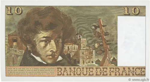 10 French Francs (Berlioz) First Issued 1972 Front Accepted For Exchange