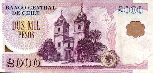 2000 Chilean Peso Banknote (polymer) First Issued 2004 Front Accepted For Exchange