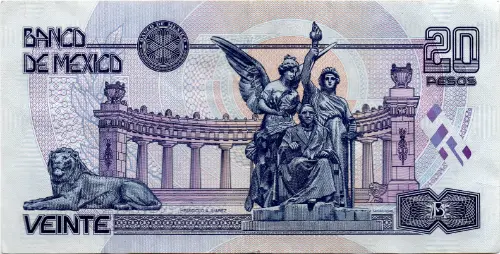 20 Mexican Pesos Banknote (Series D) First Issued 1994 Front Accepted For Exchange