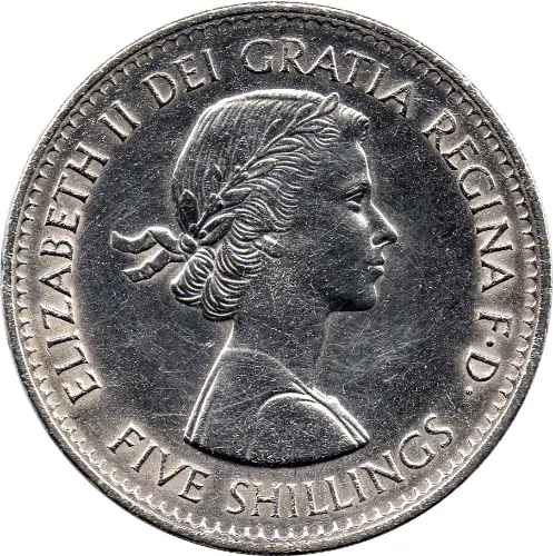 British Crown coin New York Exhibition (1960) Front accepted for exchange