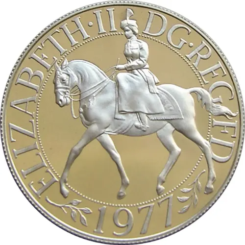 British Crown  Coin Queen Elizabeth II Silver Jubilee (1977) Obverse accepted for exchange