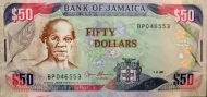 50 Jamaican Dollar Banknote (Samuel Sharpe) First Issued 1988 Front Accepted For Exchange