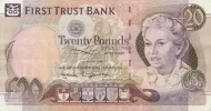 Northern Ireland 20 Pound First Trust Bank Banknote Front Issued 1996 Accepted For Exchange
