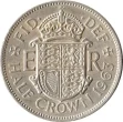British pre-decimal half-crown coin Obverse Accepted For Exchange