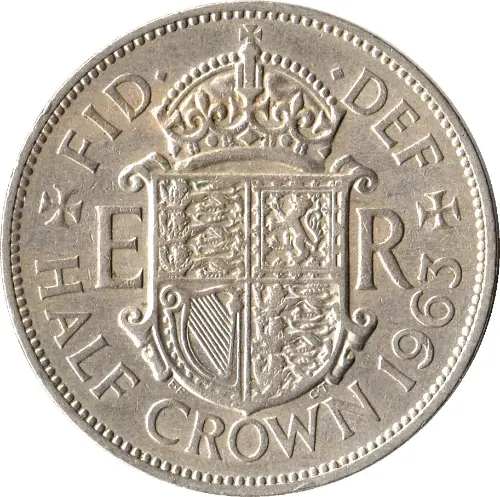 British pre-decimal half-crown coin Obverse Accepted For Exchange