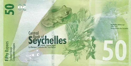 50 Seychelles Rupees Banknote First Issued 2016 Front Accepted For Exchange