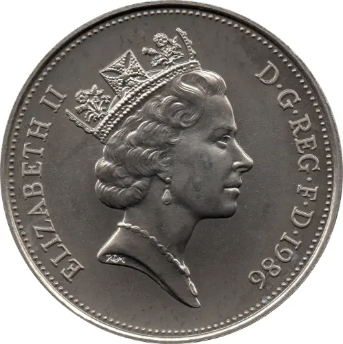 British 10 pence Coin Obverse 1992 Accepted For Exchange