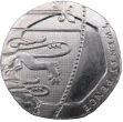 British 20 pence Coin Obverse 1992 Accepted For Exchange