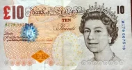 Bank of England 10 Pounds banknote (Charles Darwin) Front Accepted for exchange 2000