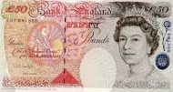 British 50 Pound Banknote (Sir John Houblon) Front Issued 1994 Accepted For Exchange