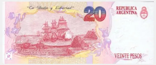 20 Argentine Peso Banknote 1st Series (Juan Manuel de Rosas ) Front Issued 1992 Accepted For Exchange