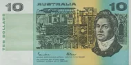 Australian 10 dollar banknote first issued 1974 obverse accepted for exchange