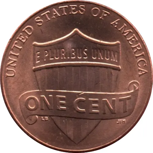 1 Cent American Dollar Lincoln Shield Coin Issued 2010 Front Accepted For Exchange