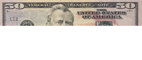 United States of America 50 Dollar Banknote Front Issued 2004 Accepted For Exchange