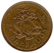 5 Cent Barbadian Dollar Coin Issued 1973 Front Accepted For Exchange