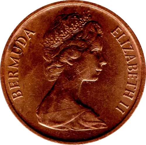 1 Cent Bermuda Dollar Coin Issued 1970 Front Accepted For Exchange