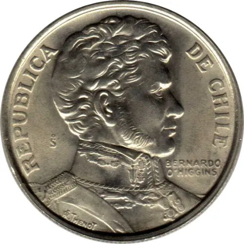 1 Chilean Peso Coin Issued 1975 Front Accepted For Exchange