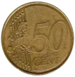 50 Euro Cent Coin First Issued 2002 Front Accepted For Exchange