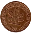 1 Pfennig German Coin First Issued 1948 Front Accepted For Exchange