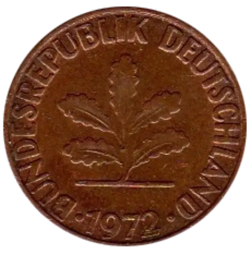 2 Pfennig German Coin First Issued 1950 Front Accepted For Exchange