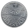 10 Austrian Groschen Front Side 1951 accepted for exchange
