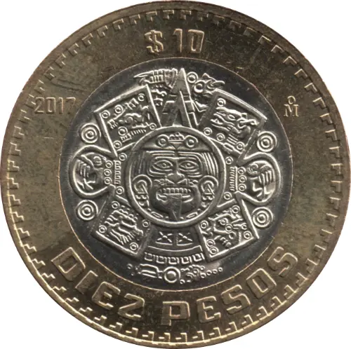 10 Mexican Peso Coin Obverse First Issued 1997 Accepted For Exchange