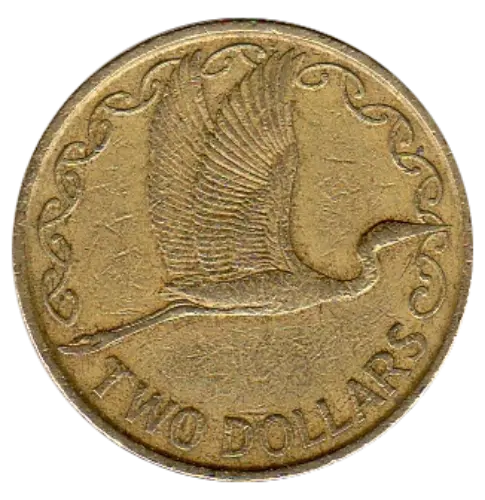 2 New Zealand Dollar First Issued 1991 Obverse Accepted For Exchange