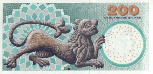Danish 200 Kroner Banknote Front Issued 2000 Accepted For Exchange