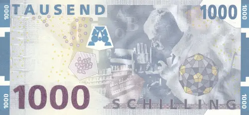 Austrian 1000 Schilling (Karl Landsteiner) Banknote Front Issued 1997