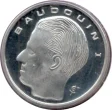 1 Belgian Franc Coin (Baudouin) issued 1989 front accepted for exchange