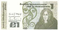 Irish 1 Pound Banknote Front Issued 1985 Accepted For Exchange