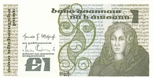 Irish 1 Pound Banknote Front Issued 1985 Accepted For Exchange