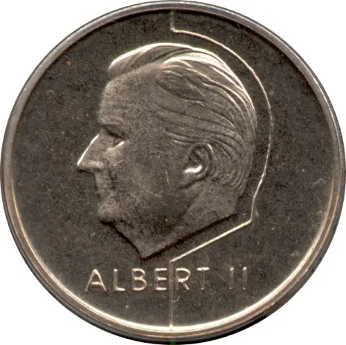 20 Belgian Francs coin (Albert II) issued 1994 Front accepted for exchange