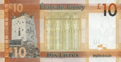 Jersey 10 Pound Banknote Front Issued 2010 Accepted For Exchange