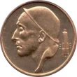 50 Centimes coin Belgium (Miner) front issued 1956 accepted for exchange