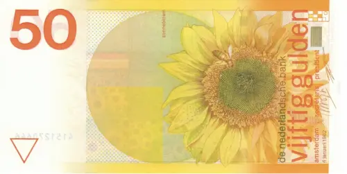 Dutch 50 Guilder Banknote Front Issued 1982 Accepted For Exchange