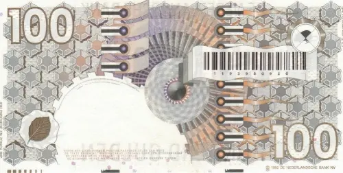 Dutch 100 Guilder Banknote Front Issued 1993 Accepted For Exchange