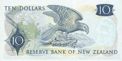 New Zealand 10 Dollar Banknote Front Issued 1977 Accepted For Exchange
