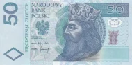 Polish 50 Zloty Banknote Front Issued 1994 Accepted For Exchange