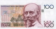 Belgian 100 Franc Banknote (Hendrik Bayaert) Front Issued 1978 accepted for exchange